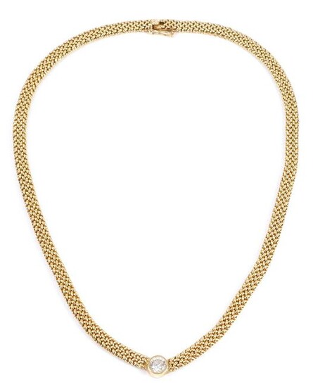 1.15 Carat DIAMOND Solitaire 14k Gold Necklace