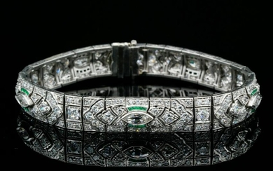 8.50ctw VS1-VS2/G-H Diamond & Platinum Bracelet