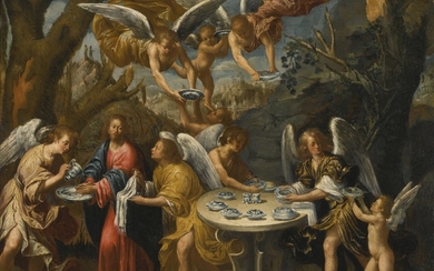 CHRIST ATTENDED BY ANGELS, Lombard School, circa 1600