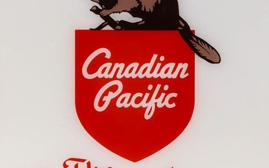 A CANADIAN PACIFIC DRUMHEAD INSERT FOR 'THE CANADIAN'