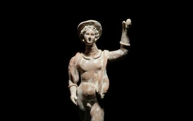 A Canosan Terracotta Figure of a Horseman Height 9 1/8