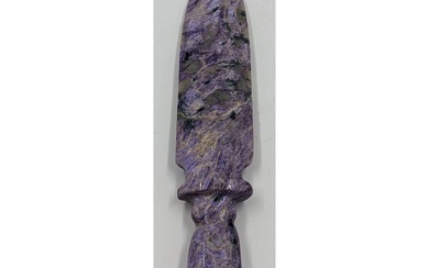 A Finely Carved Vintage Charoite Dagger