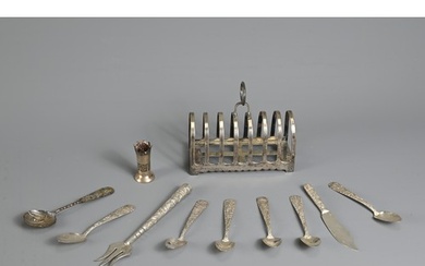 A GROUP OF CHINESE EXPORT SILVER ITEMS, 19/20TH CENTURY. To ...