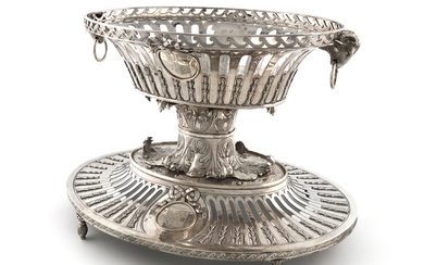 A George III and William IV silver centrepiece