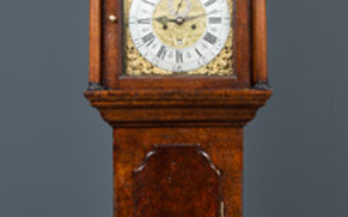 A George III burr walnut cased eight day longcase clock,...