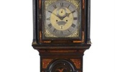 A George III chinoiserie black lacquer and parcel gilt longcase clock
