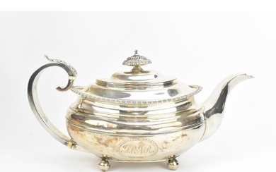 A George III silver teapot by Solomon Hougham, Solomon Royes...
