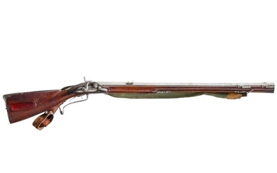 A German percussion rifle, circa 1800