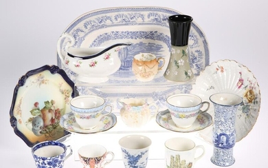 A LARGE COLLECTION OF CERAMICS, including a pair of