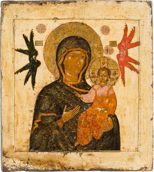 A LARGE ICON SHOWING THE SMOLENSKAYA MOTHER OF GOD