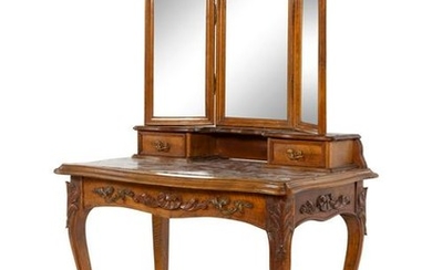 A Louis XV Style Walnut Dressing Table