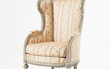 A Louis XVI style bergere, first half of the 20th century.