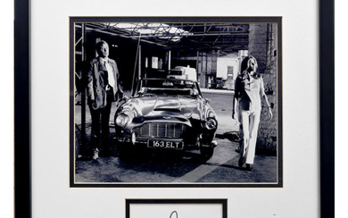 A Michael Caine 'Italian Job' Aston Martin DB4 framed display...