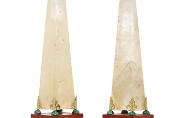 A PAIR OF TUSCAN OBELISKS, 19TH CENTURY