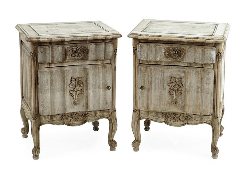 A PAir of Louis XV Style Bedside Tables.