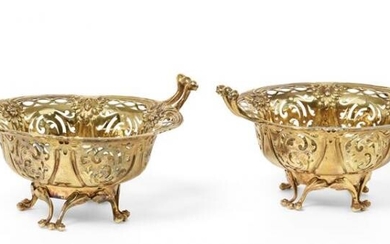 A Pair of Victorian Silver-Gilt Sweetmeat-Dishes, by Frederick Brasted, London,...