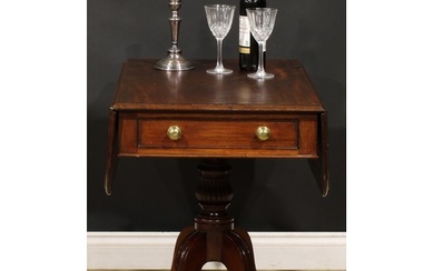 A Post-Regency mahogany Pembroke table, rounded rectangular ...