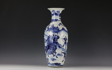 A Qing Dynasty Blue and White Figure-storied Porcelain
