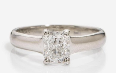 A Tiffany & Co. Lucida Diamond Solitaire Engagement Ring 0.88 Carat Internally Flawless Tiffany &