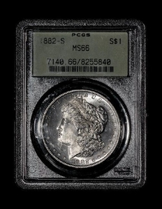 A United States 1882-S Morgan Silver $1 Coin