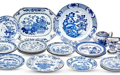 A Very Large Assortment of Chinese Export Blue and