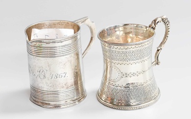 A Victorian Silver Christening-Mug, by Thomas Smily, London, 1866, centrally...