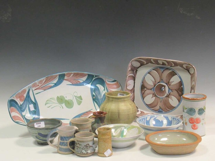 A collection of various Aldermaston pottery and other tin glazed wares (qty)Condition report