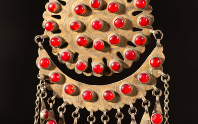 A gilt silver chest ornament - Turkestan -1900