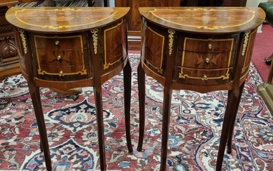A good pair of Walnut and veneered Continental Side Tables w...