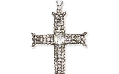 A late 18th century diamond cross