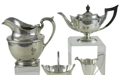 A (lot of 4) Gorham sterling tea service and water