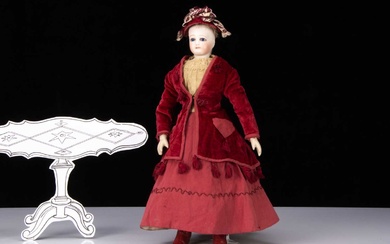 A rare 19th century French swivel-head fashion doll
