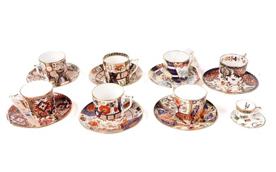 A selection of Royal Crown Derby The Curator’s Club teacups and saucers