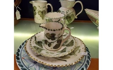A selection of Rye pottery hop decorated tea-ware to include...