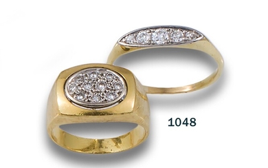 ANTIQUE DIAMOND BAND IN YELLOW GOLD