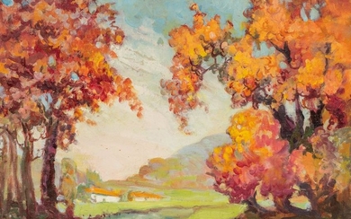 Adele Brunet (1871-1963), Autumn Landscape, oil