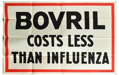 Advertising Poster Bovril Beef Hot Drink Costs Less