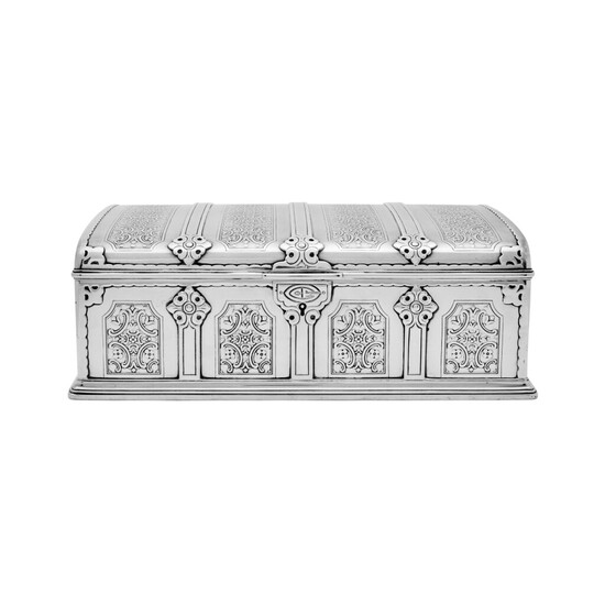 American Art Deco silver cigar box, Tiffany & Co., New York, circa 1930