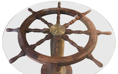 Unusual Ship Wheel Pub Table