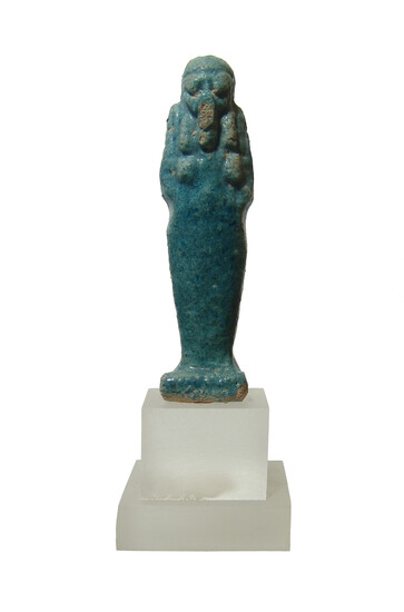 An Egyptian faience blue glazed ushabti