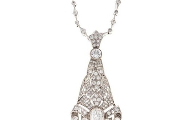 An Important Art Deco Diamond Necklace in Platinum