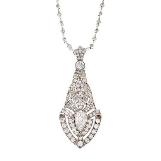 An Important Art Deco Diamond Necklace in Platinum