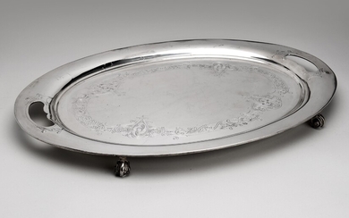 An Irish silver tray