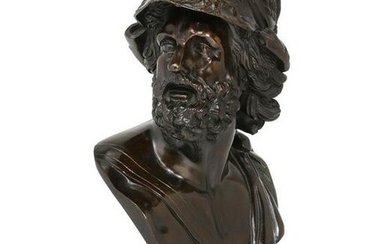 An Italian bronze bust of Menelaus