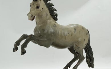 Antique Carved and Painted Wood Horse