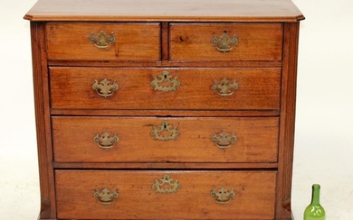 Antique Georgian 2 over 3 oak chest