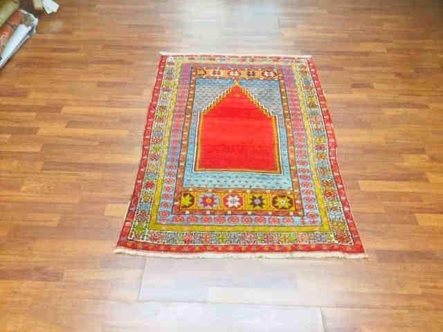 Antique Turkish Prayer mujar rug-1842