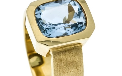 Aquamarine ring GG 585/000 with an antique cut...