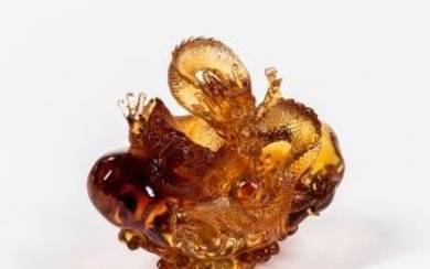 Art Glass Dragon Sculpture