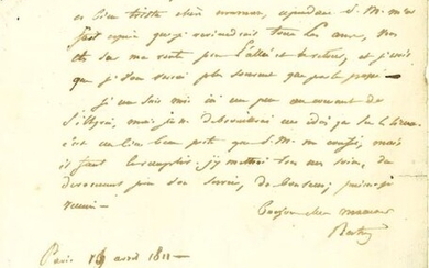 BERTRAND (Henri-Gatien). 9 letters to his family, 7 signed autographs...